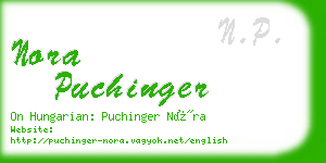 nora puchinger business card